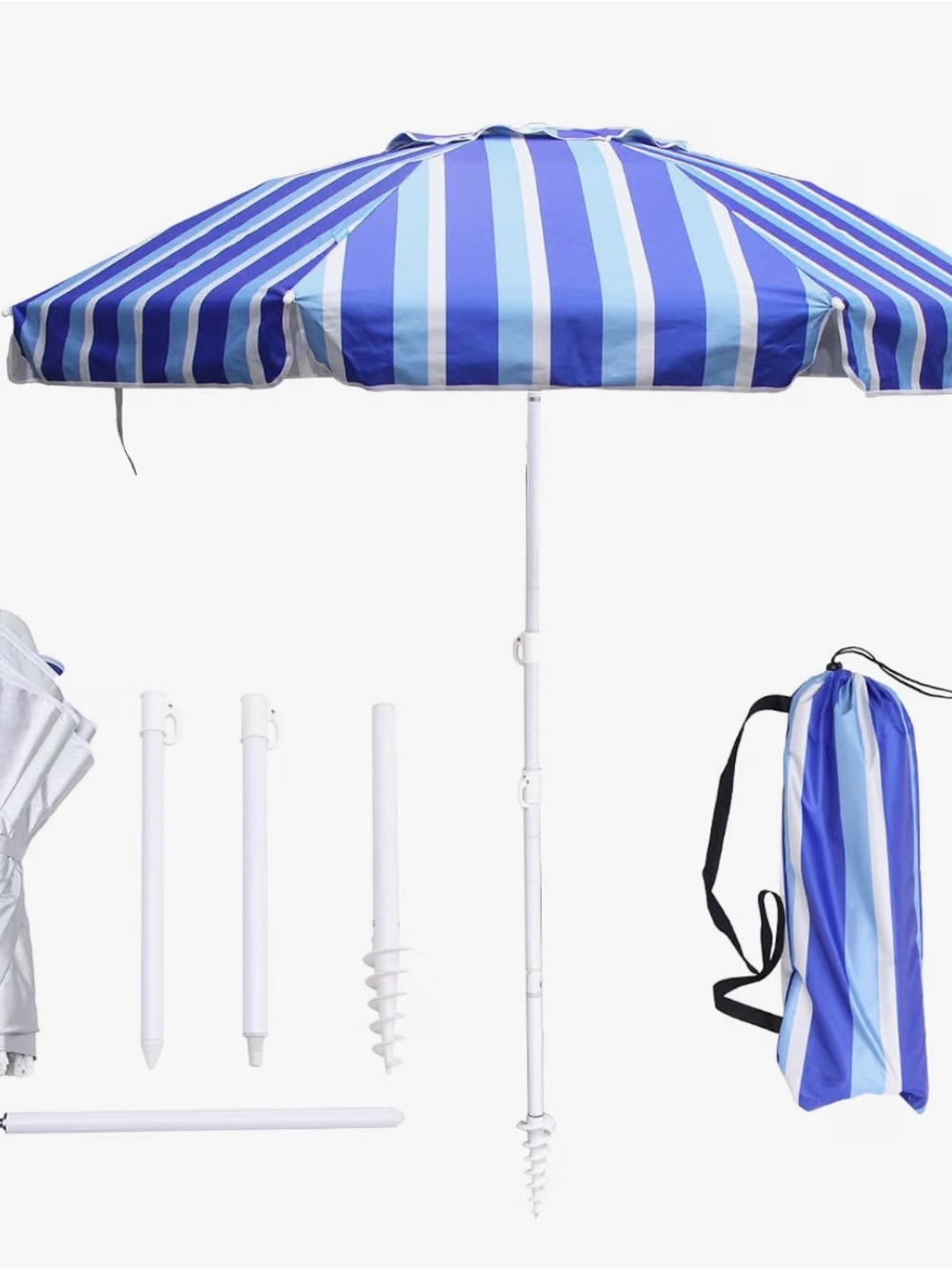 6ft Beach Umbrella with SPF50+